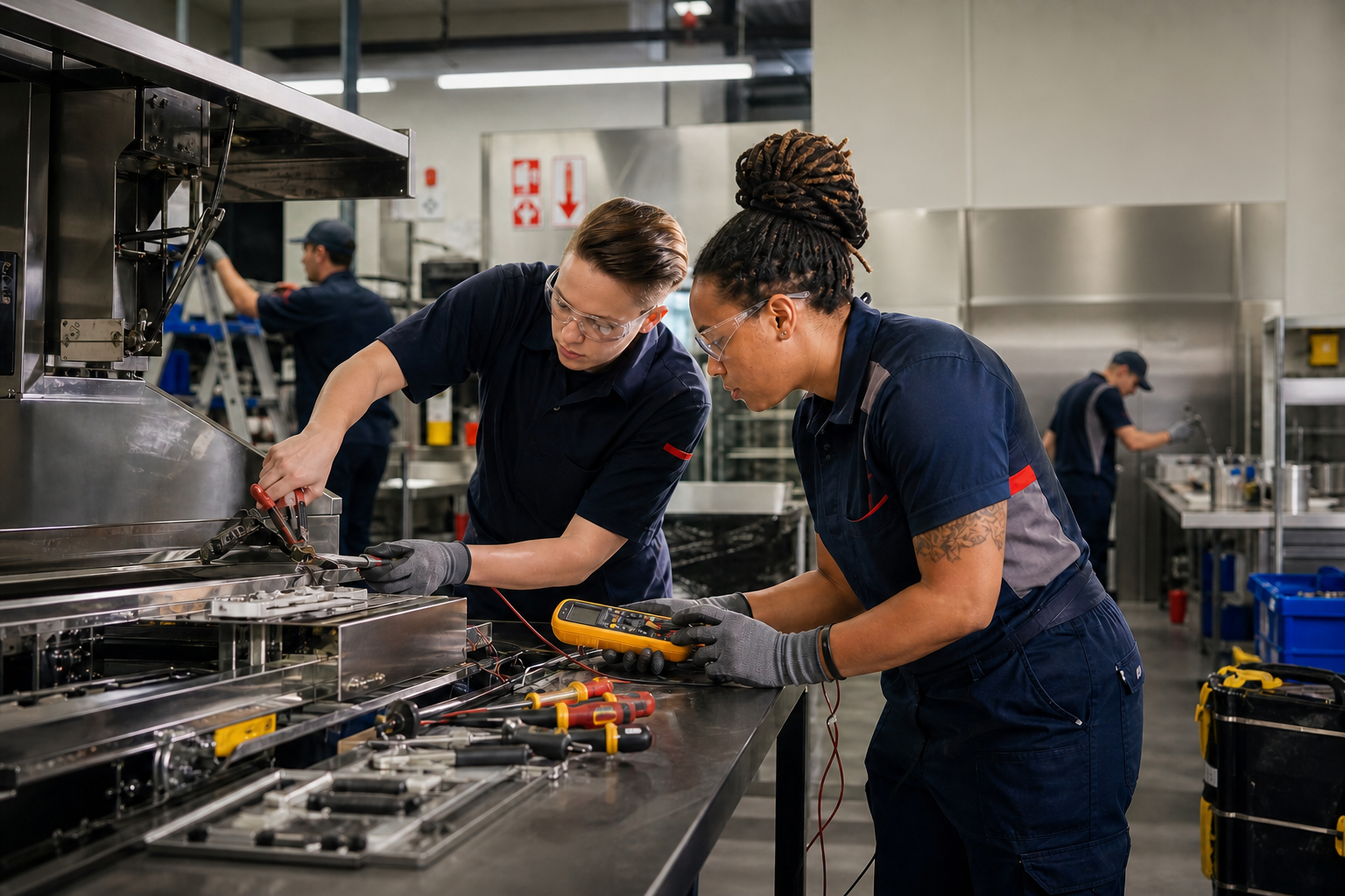 Self-Preforming Techs working on electrical work