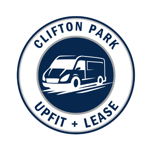 Clifton Park Upfit + Lease Logo - Blue and White
